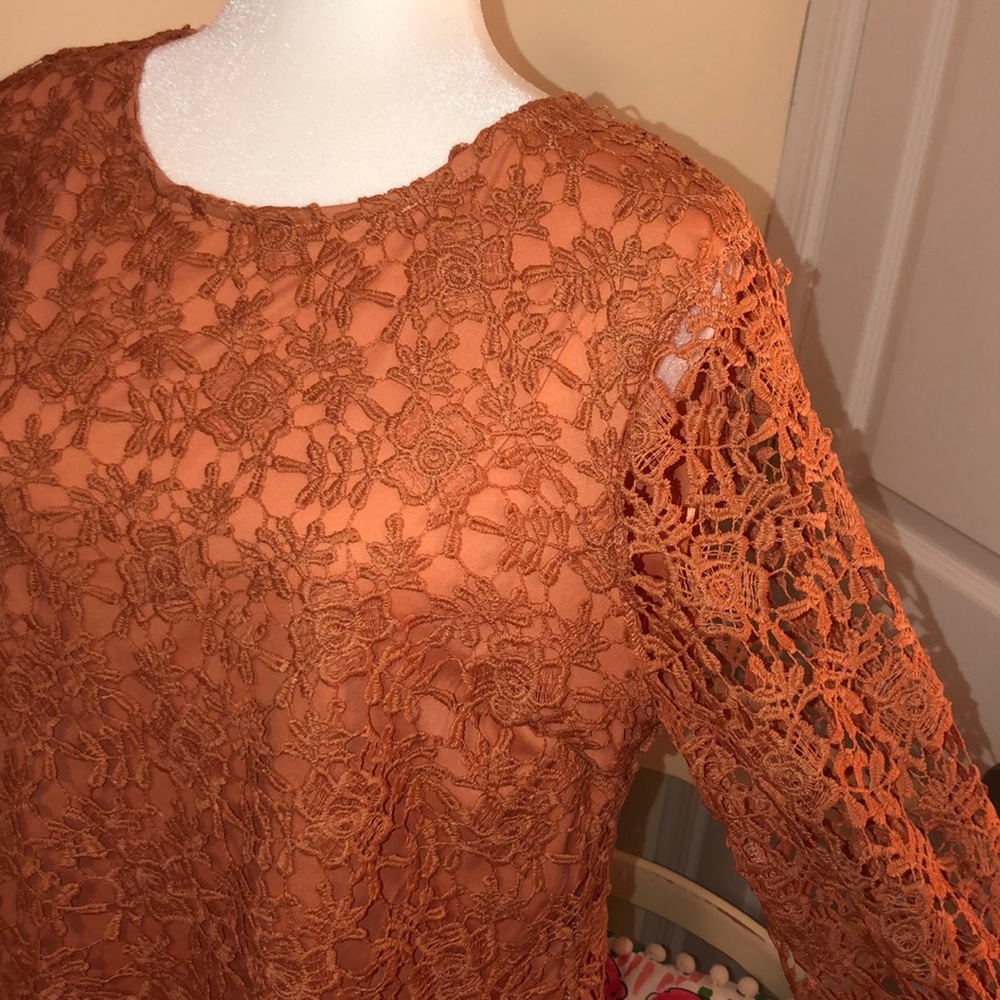 Coral Lace Long Sleeve